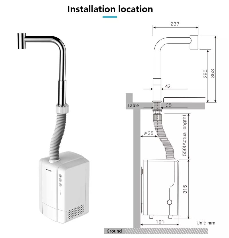 Tapillo Kitchen Tap hand dryer